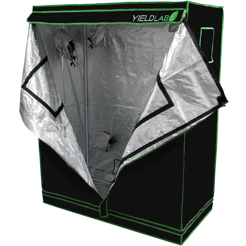 Yield Lab 4ft. x 2ft. 5ft. Indoor Grow Tent and Greenhouse for Hydroponic & Soil Growing w/ 100% Reflective Mylar & Oxford Cloth (48x24x60”)