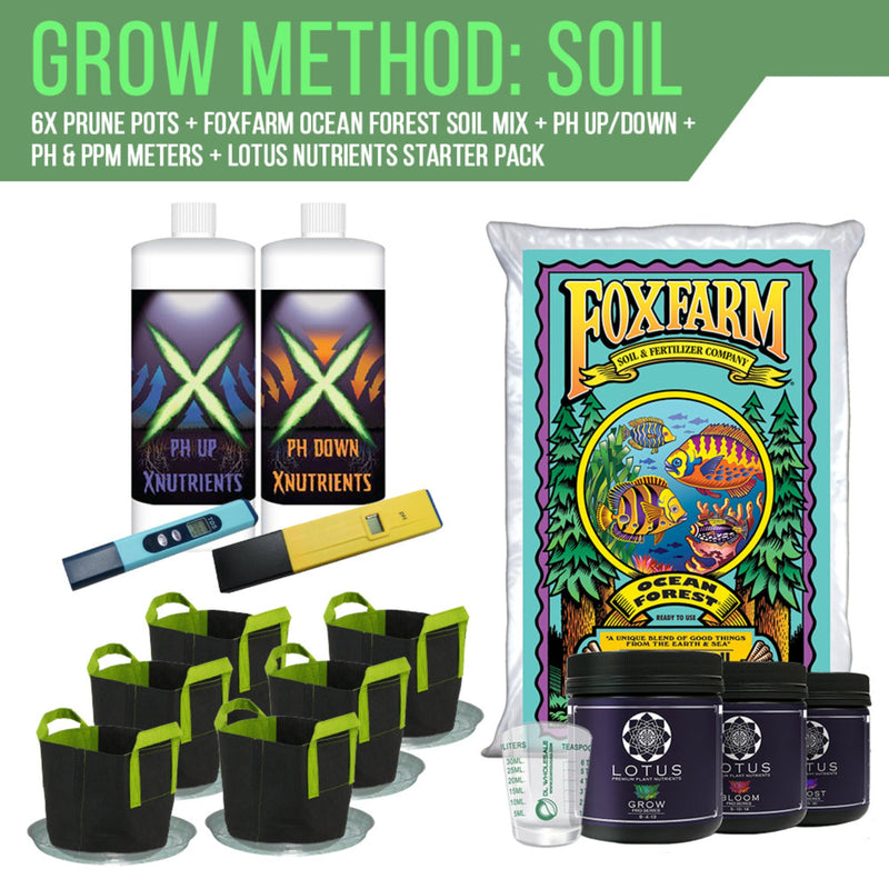 Soil Grow Kit Yield Lab 4x4 LED Soil Components