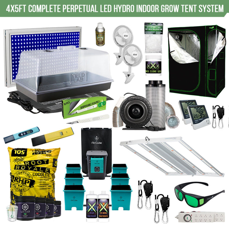 Hydroponic Grow Kit Yield Lab 4x5 LED Hydro Complete List of Parts