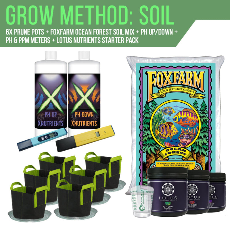 Soil Grow Kit Yield Lab 4x5 LED Soil Components
