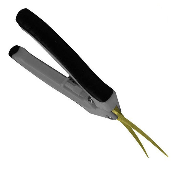 Growing Essentials Piranha Pruner Trimming Scissors - Curved Titanium Blade side profile