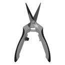 Piranha Pruner Trimming Scissors - Grey Handle & Straight Black Fluorine Blade