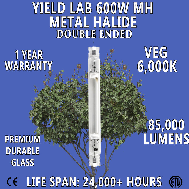 Yield Lab Double Ended 600w MH Grow Light Bulb specifications