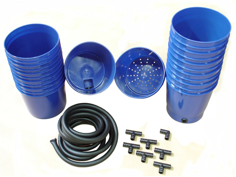 Greentree Hydroponics Multi Flow 6 Site Expansion Kit top view of buckets