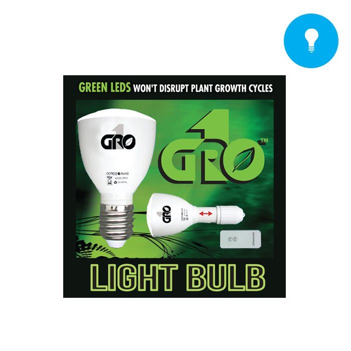 Growing Essentials Grow1 Green LED Light Bulb w/ Remote front of box