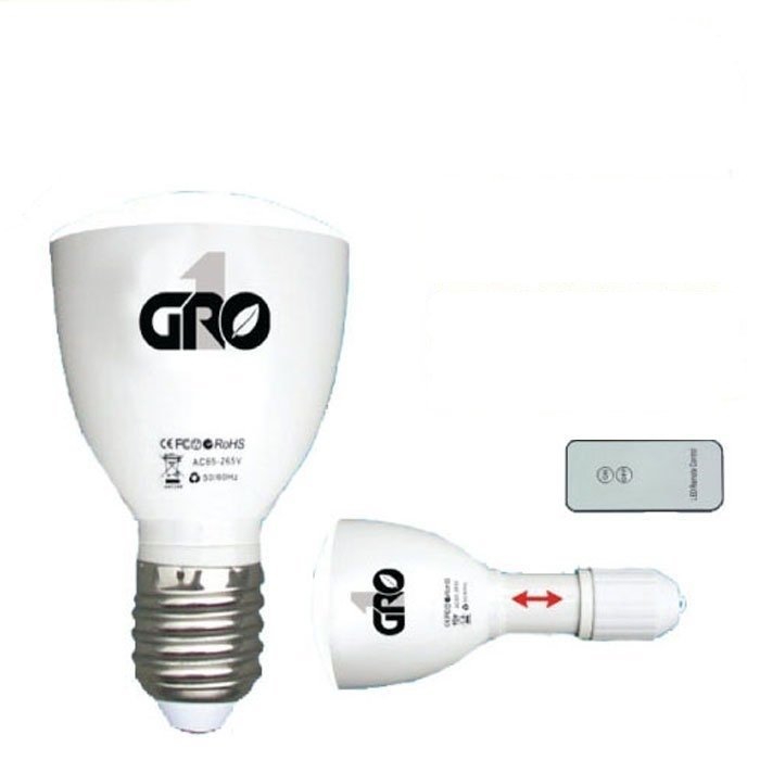 Growing Essentials Grow1 Green LED Light Bulb w/ Remote side profile