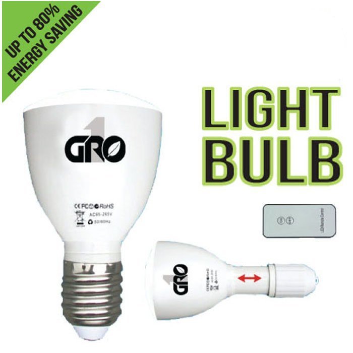 Grow1 Green LED Light Bulb w/ Remote - Image 2