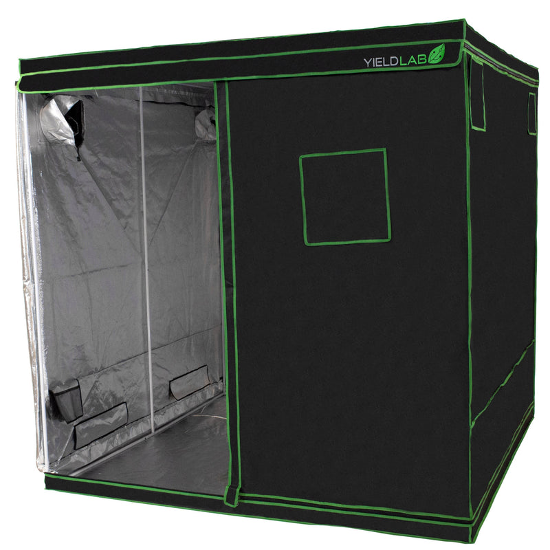 Yield Lab 78” x 78” x 78” Reflective Grow Tent front half open
