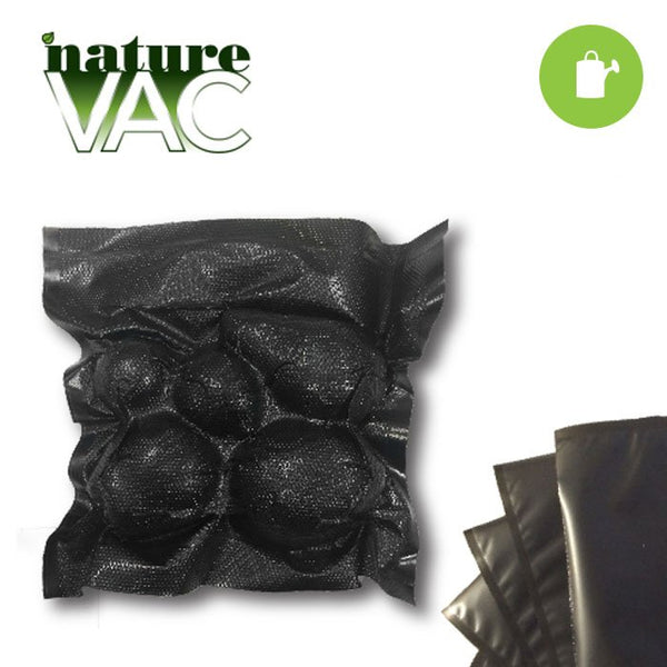 NatureVAC 15''x20'' Precut Vacuum Seal Bags All Black - 50pack