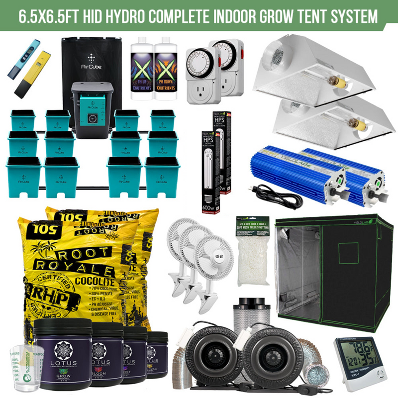 6.5x6.5ft HID Hydro Complete Indoor Grow Tent System