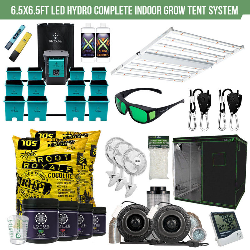 Hydroponic LED Grow Kit 78x78 Complete Parts