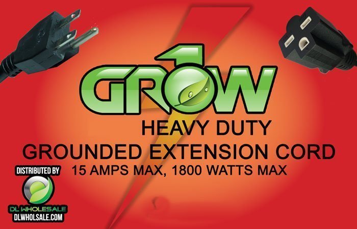 Grow Lights Grow1 240V Extension Cord 16 Gauge 25'