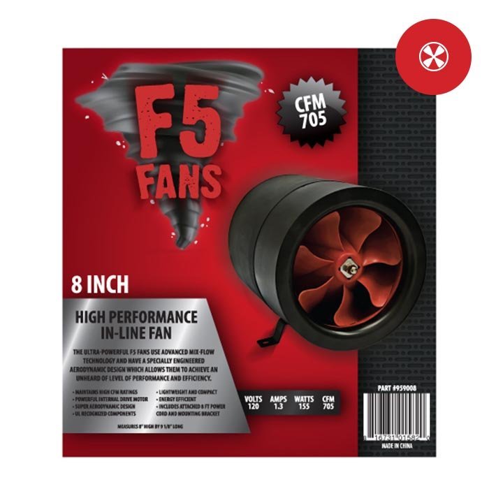 Climate Control 8 inch F5 Fan features