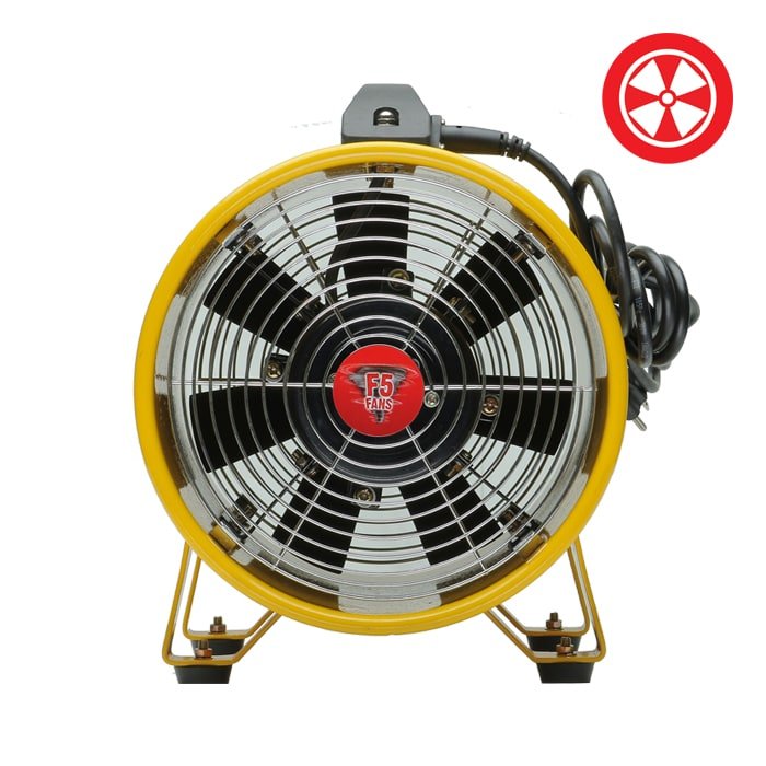 Climate Control 12" Portable Ventilation Axial Fan front straight on