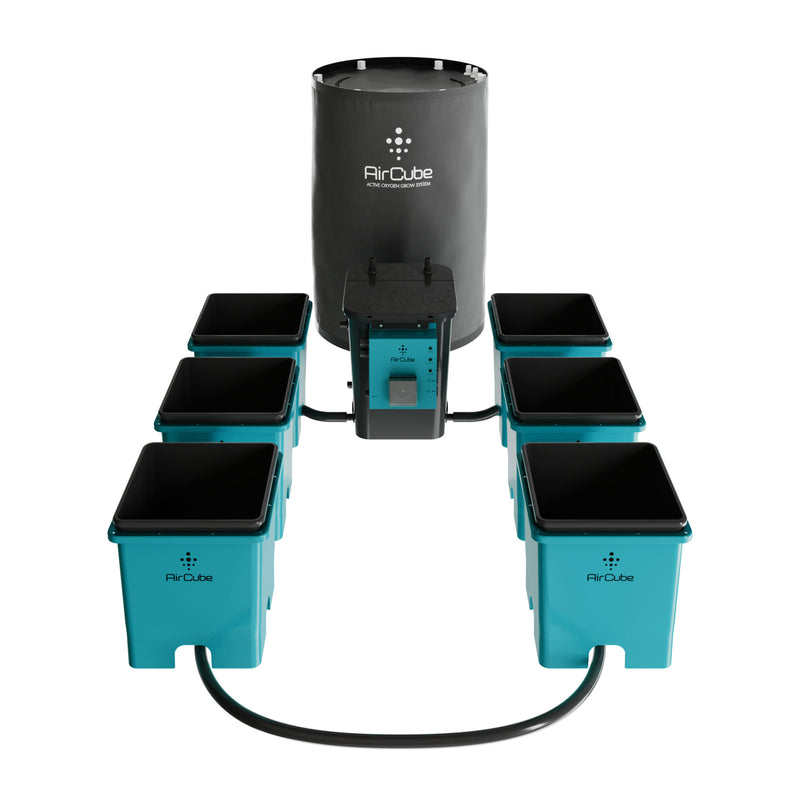 Ebb and Flow Hydroponic AirCube Active Oxygen 6 Site Grow System Front View