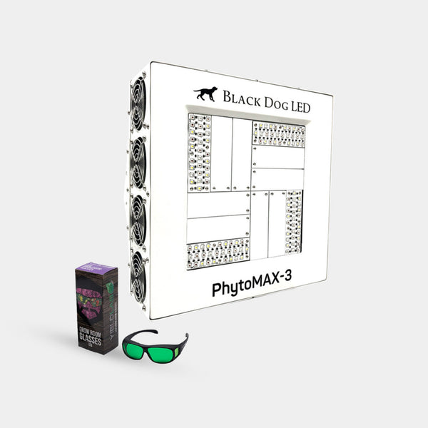 LED Grow Light Black Dog PhytoMAX-3 4SC Main with Glasses