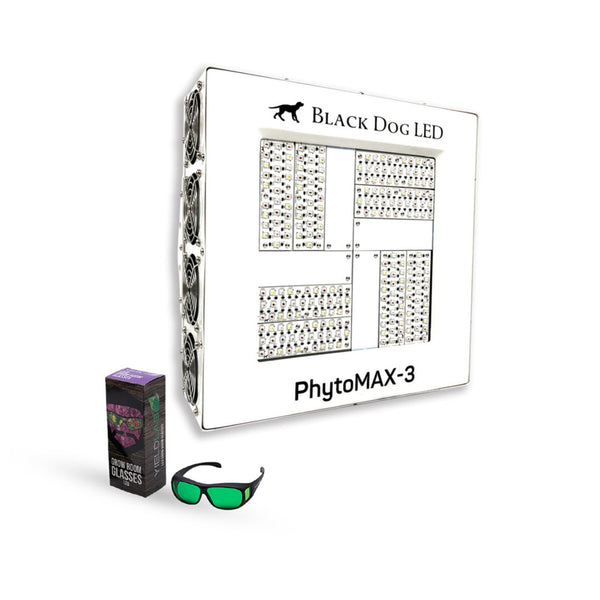 LED Grow Light Black Dog PhytoMAX-3 8SC Main with Glasses