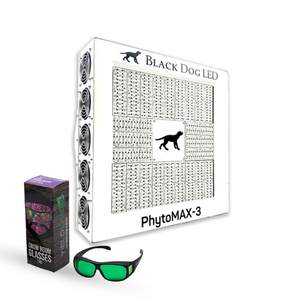 LED Grow Light Black Dog LED PhytoMAX-3 24SC with Glasses