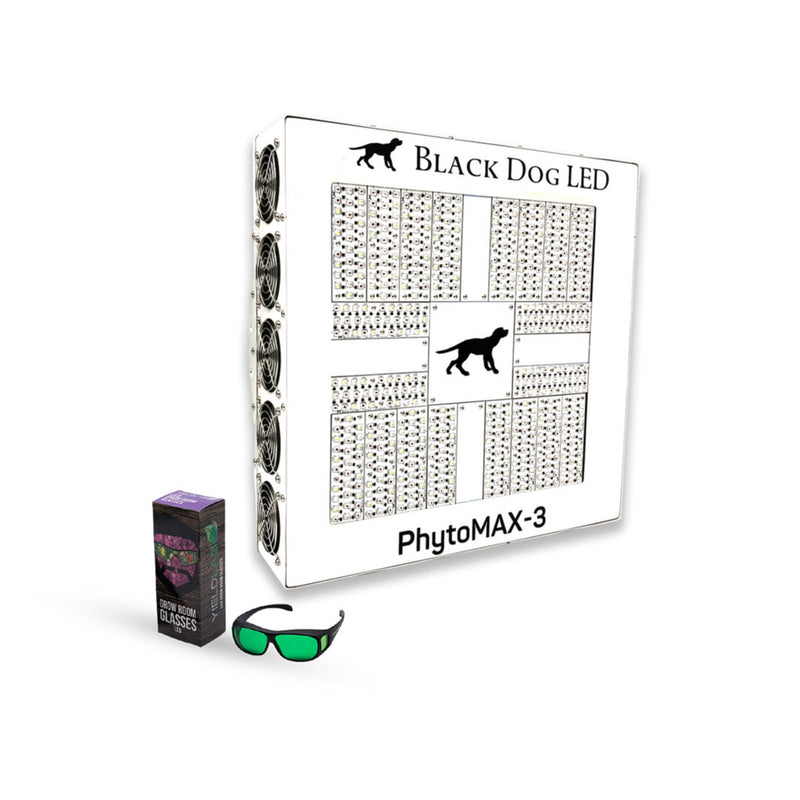 LED Grow Light Black Dog PhytoMAX-3 20SC Main with Glasses