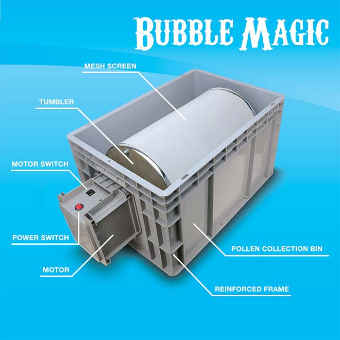 Bubble Magic Pollen Tumbler 1500 gram- features