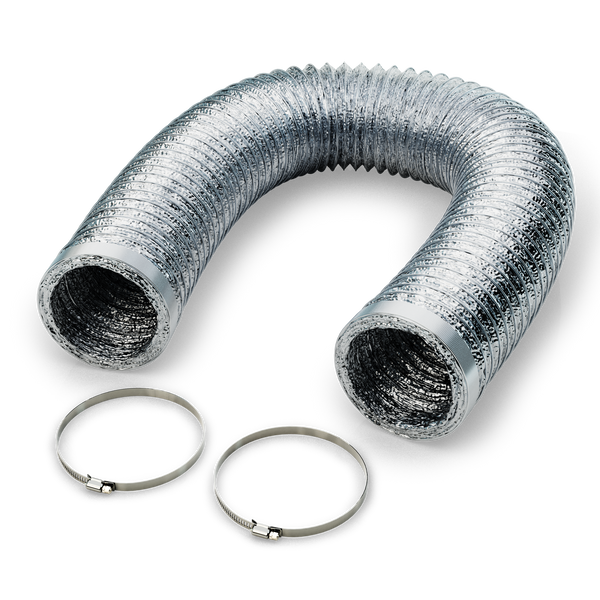 6 inch x 8 foot Insulated Foil Ducting Ventilation with Duct Clamps