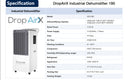 DropAirX Industrial Dehumidifier 190