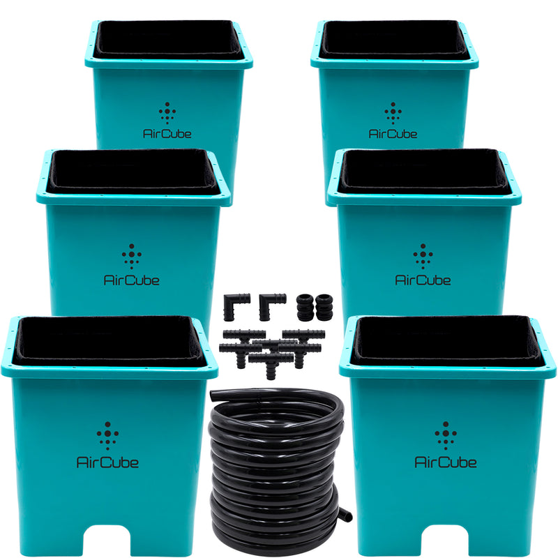 Hydroponic System AirCube Active Oxygen 6 Site Bucket System 6 Buckets with all components