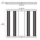 LED Grow Light Advanced Spectrum 240W Sun Series 4-Bar Dimensions