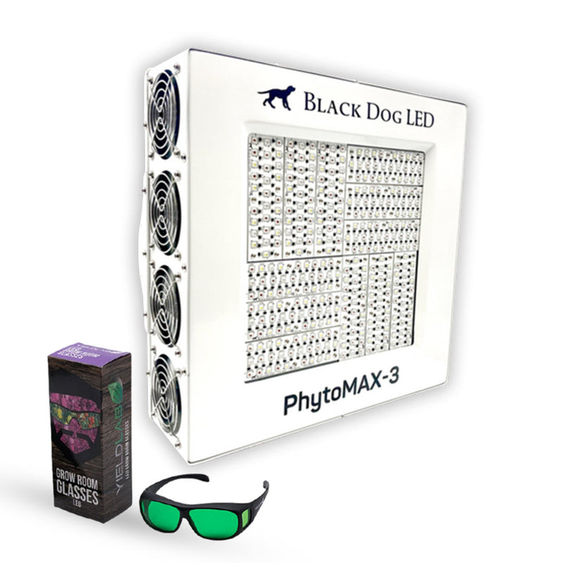 LED Grow Light Black Dog PhytoMAX-3 12SC with Glasses