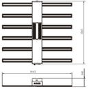 LED Grow Light Electrivo 630W Dimensions