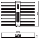 LED Grow Light Electrivo 760W Dimensions