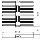 LED Grow Light Electrivo 800W Dimensions