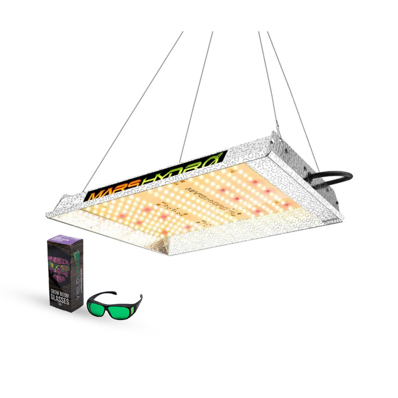 LED Grow Light Mars Hydro TS 600 Front with Glasses