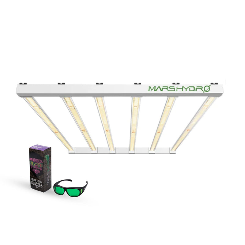 LED Grow Light Mars Hydro FC-E 4800 Front with Glasses