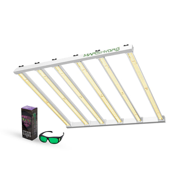 LED Grow Light Mars Hydro FC-E 6500 Front with Glasses