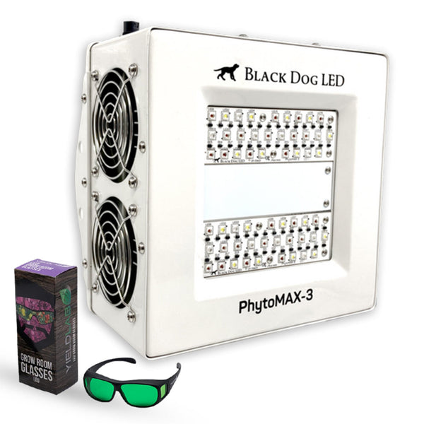 LED Grow Light Black Dog PhytoMAX-3 2SC with Glasses