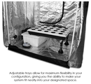 Hydroponics SuperPonic SuperFlow 20 Site Ebb and Flow Hydroponic System inside grow tent