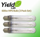 Grow Lights Yield Lab HPS 600w Lamp HID Bulb (3 Pack) laying flat