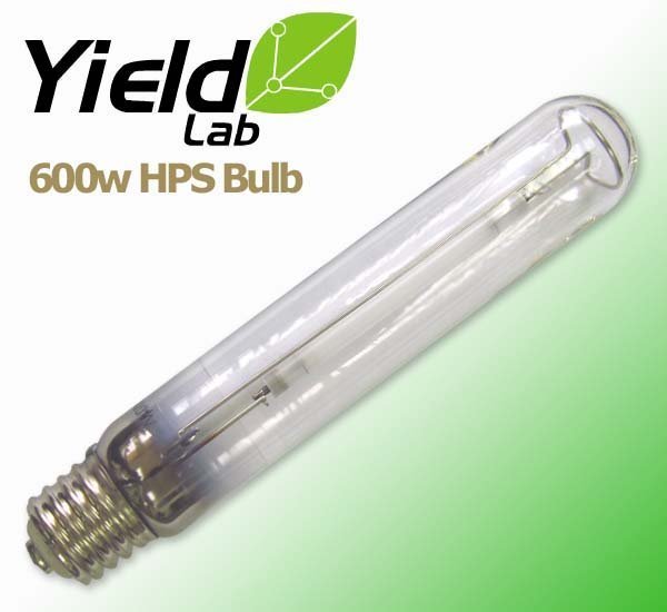 Grow Lights Yield Lab HPS 600w Lamp HID Bulb laying flat