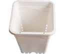 Growing Essentials Active Aqua 12" x 12" Square White Pot, 12" Tall, case of 24 top