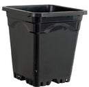 Growing Essentials Active Aqua 9" x 9" Square Black Pot, 10" Tall, case of 24 side