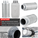 Climate Control Yield Lab 4 inch 190 CFM Duct Inline Fan with 4" Carbon Filter Ducting and Clamps filter advantages