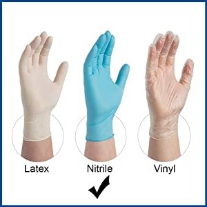 Industrial White Nitrile Gloves 100 pack - Large comparison