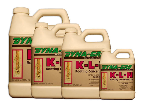 Nutrients Dyna-Gro K-L-N Concentrate front of bottles