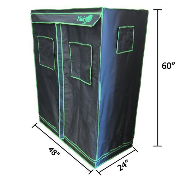 Yield Lab 48” x 24” x 60” Reflective Grow Tent measurements