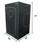 Yield Lab 48" x 48" x 78" Reflective Grow Tent measurements