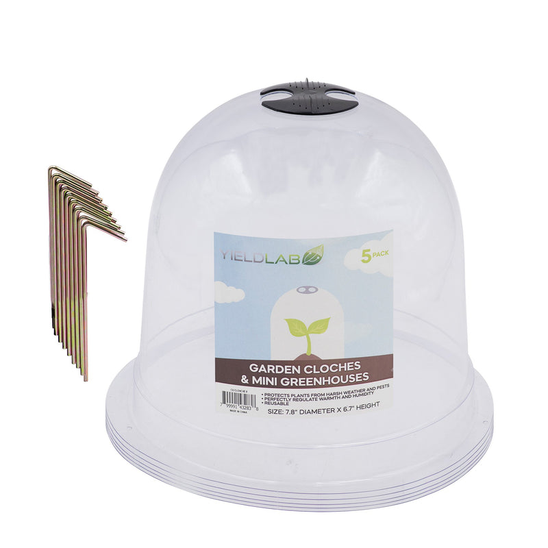plastic cloches for plants Yield Lab Garden Cloche Dome - 8 Inch