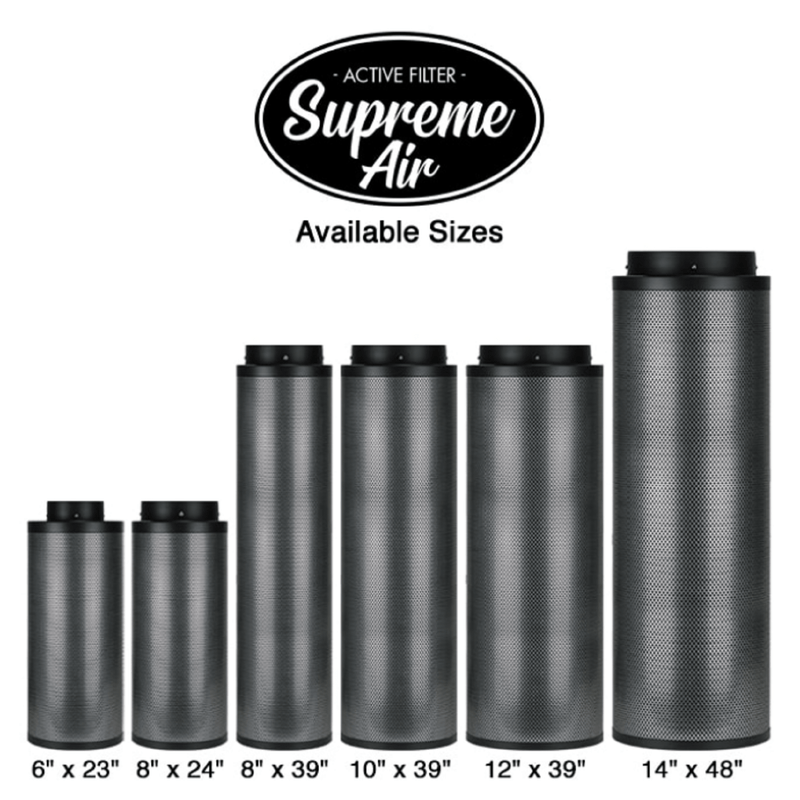 Climate Control Horticulture Grow Filter SupremeAir Australian Carbon Filter Sizes