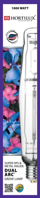 Grow Lights Hortilux Super Blue Dual Arc (HPS + MH) Lamp, 1000W box