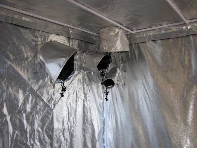 Yield Lab 96” x 48” x 78” Reflective Grow Tent duct ports inside tent